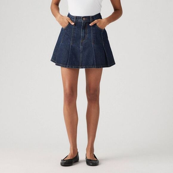 Levi's -  Women's Pleated Mini Skirt - Remember Toget Remember Together - Picture 1 of 3